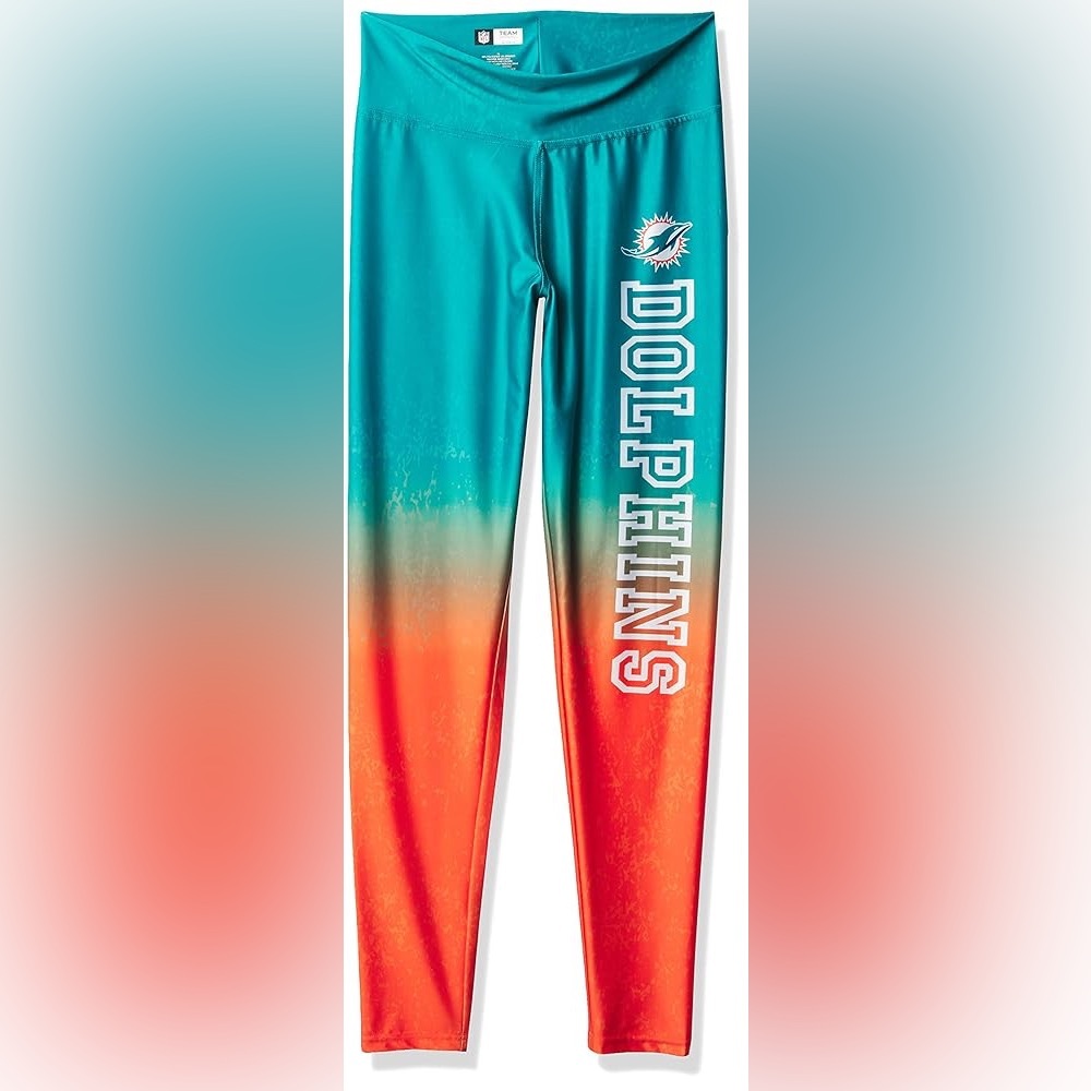 NWT NFL Apparel Women’s Miami Dolphins Gradient Leggings Size Large